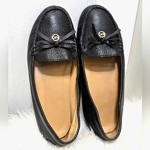 Michael Kors Everett Leather Moccasin Black Loafers Flat Women's Size 6M🌴✌️ - Picture 4 of 10